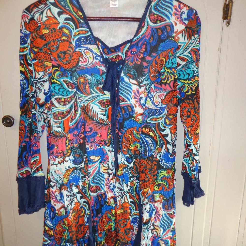 Beautiful Mirror Image Asymmetrical Tunic S
